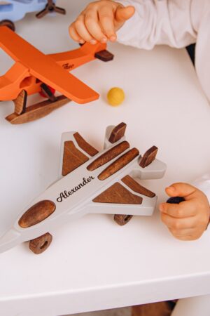 Personalized Wooden Planes for Baby Boys Unique Birthday, Christmas, and Montessori Gifts for 1-3 Year Olds