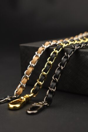 Interchangeable Leather and Metal Chain Handbag Straps Elevate Your Style with Versatility