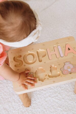 Personalized Name Puzzle Stool The Perfect Gift for Toddlers and Babies