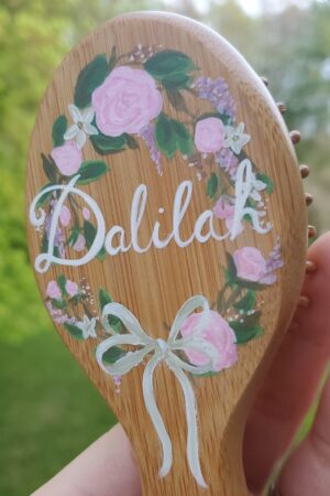 Personalized Handcrafted Keepsake Hairbrush A Cherished Gift for Little Ones