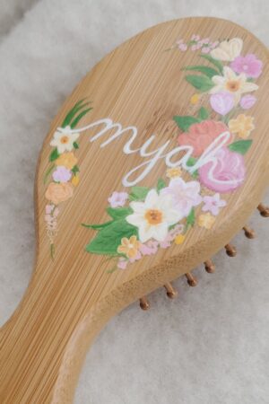 Personalized Handcrafted Keepsake Hairbrush A Cherished Gift for Little Ones