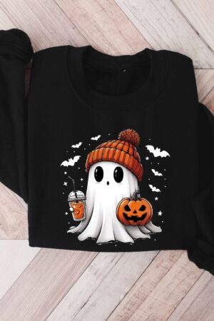 Hauntingly Adorable Spooky Ghost Sweatshirt for a Spooktacular Halloween