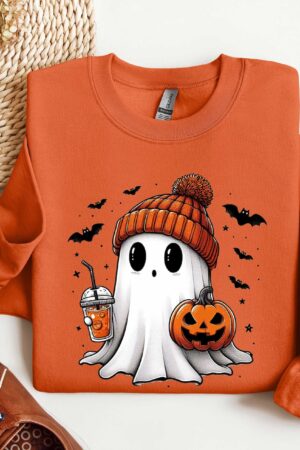 Hauntingly Adorable Spooky Ghost Sweatshirt for a Spooktacular Halloween