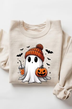 Hauntingly Adorable Spooky Ghost Sweatshirt for a Spooktacular Halloween