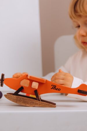 16 Vibrant Aircrafts Personalized Wooden Toys for Imaginative Play and Sensory Development