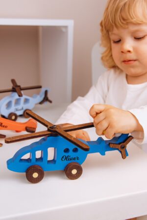 Colorful Wooden Airplane Toys for Toddlers Pretend Play, Baby Shower, and Birthday Gift