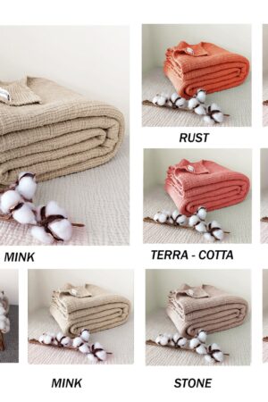 Luxurious Burgundy Cotton Gauze Throw Comfort and Style for All Seasons