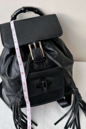 Vintage Gucci Black Leather Bamboo Backpack A Timeless Classic