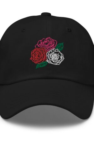 Three Roses Embroidered Dad Hat Bloom in Style with Our Adjustable Floral Cap