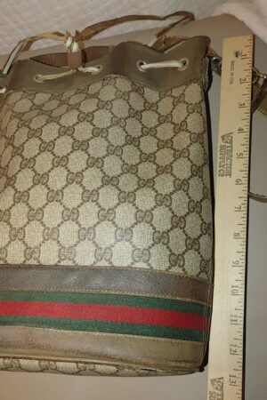 Vintage Gucci Monogram Bucket Drawstring Bag A Timeless Treasure from the 1970s