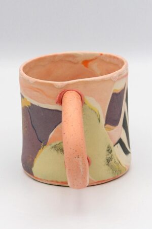 Mesmerizing Marbled Nerikomi Mug A Kaleidoscope of Colors in Ceramic