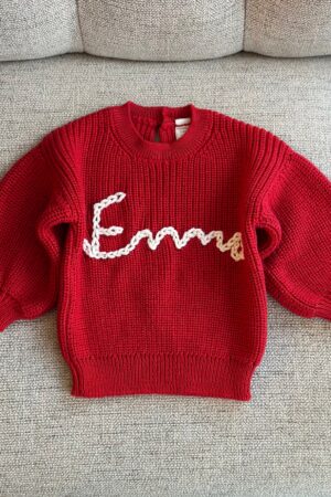 Personalized Baby Sweater Embroidered Sweatshirt, Custom Newborn Gift