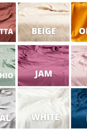 Organic Queen Linen Sheets Luxurious Comfort in a Rainbow of Hues