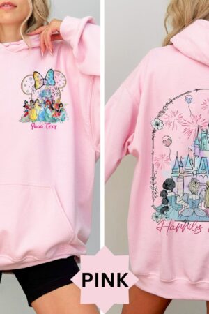 Enchanting Princess Happily Ever After Sweatshirt A Watercolor Masterpiece for Disney Lovers