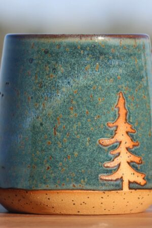 Evergreen Tree Mug Embrace the Tranquility of Nature with Salt of the Earth NC Pottery