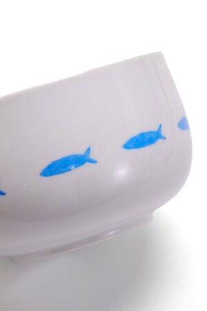 Exquisite Hand-Painted Fish Ceramic Matcha Bowl with Spout Elevate Your Tea Ceremony