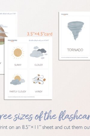 12 Weather Flashcards Engage Your Little Learners with Rainbow Educational Printables