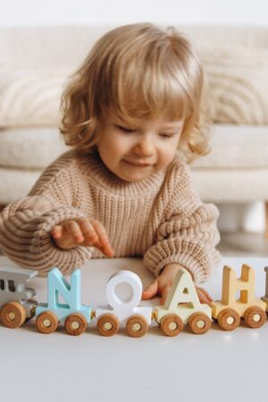 Personalized Wooden Train Toy for Toddlers A Unique Gift for Birthdays, Christmas, and Baby Showers