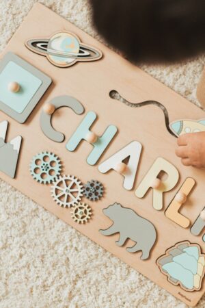 Personalized Baby Girl Busy Board A Unique 1st Birthday Gift, Custom Name Puzzle, Montessori Toy, Baptism Gift, Christmas Present