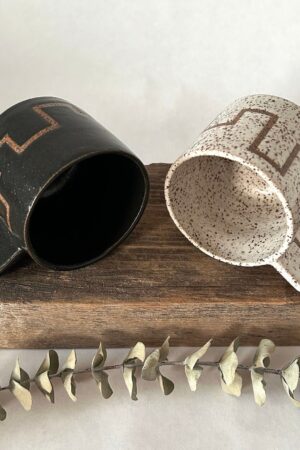 Abstract Lines Geometric Espresso Cups A Ceramic Masterpiece for Coffee Aficionados