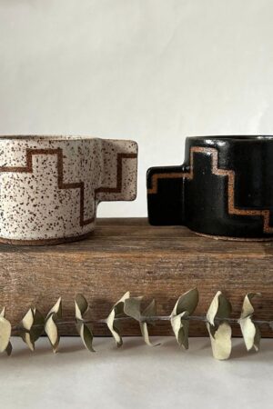 Abstract Lines Geometric Espresso Cups A Ceramic Masterpiece for Coffee Aficionados