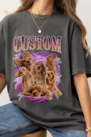 Personalized Vintage Pet T-Shirt Capture Your Furry Friend's Charm