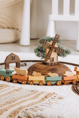 Personalized Farmer Train with Name Custom Train for Baby Boy, Sensory and Fidget Toy for Toddlers, Unique 1st Birthday Gift, Kids Room Decor