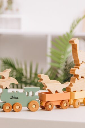 Personalized Farmer Train with Name Custom Train for Baby Boy, Sensory and Fidget Toy for Toddlers, Unique 1st Birthday Gift, Kids Room Decor