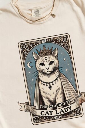 Empowering Cat Lady Tarot Card Shirt for Kamala Harris Supporters