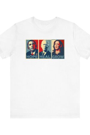 Hope, Heal, Grow Empowering Change with Kamala Harris, Obama, and Biden | 2024 Presidential Election | Vote USA | Plus Size Gift Tee