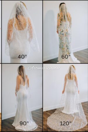 Ella Embroidered Veil of Enchanting Blooms, Adorning Your Bridal Vision