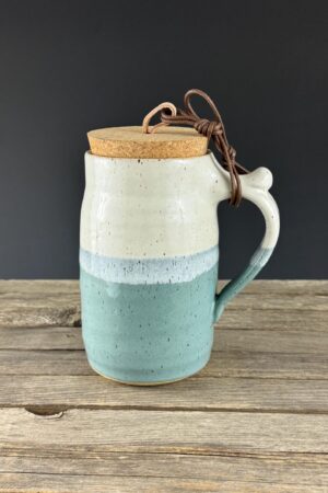 Artisan-Crafted Travel Mug Elevate Your Commute with a Unique Pottery Masterpiece