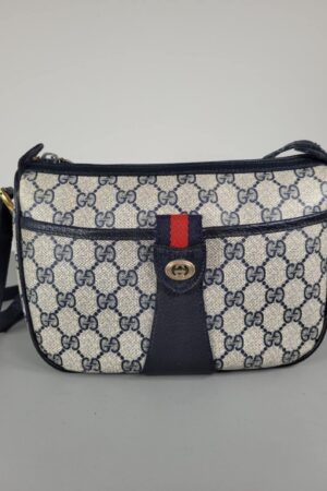 Vintage Gucci Ophidia Blue Navy Monogram Crossbody Bag A Timeless Classic