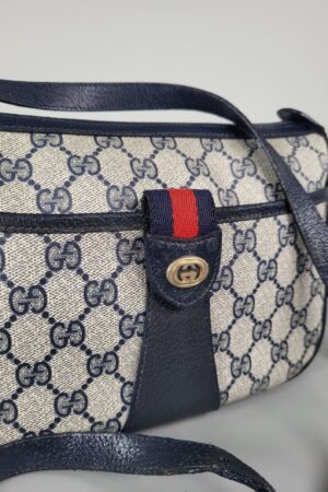 Vintage Gucci Ophidia Blue Navy Monogram Crossbody Bag A Timeless Classic