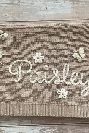 Personalized Baby Blanket Embroidered Name, Perfect Newborn Gift