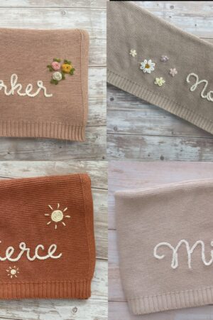 Personalized Baby Blanket Embroidered Name, Perfect Newborn Gift