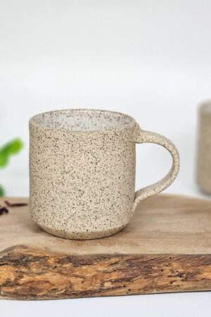 Artisan-Crafted Stoneware Coffee Mug A Speckle of Delight in Every Sip