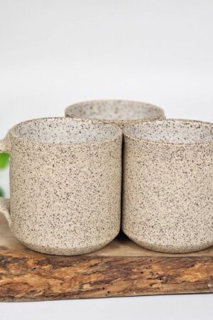 Artisan-Crafted Stoneware Coffee Mug A Speckle of Delight in Every Sip