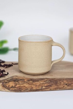 Artisan-Crafted Stoneware Coffee Mug Savor the Warmth of Handmade Charm