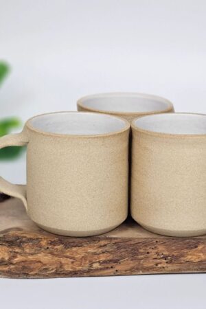 Artisan-Crafted Stoneware Coffee Mug Savor the Warmth of Handmade Charm