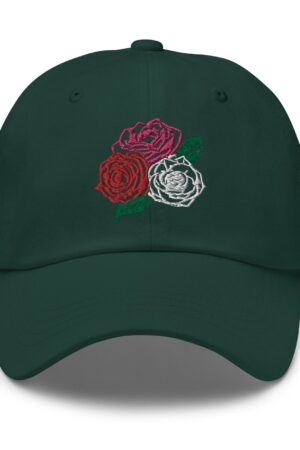 Three Roses Embroidered Dad Hat Bloom in Style with Our Adjustable Floral Cap