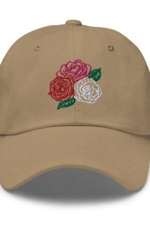 Three Roses Embroidered Dad Hat Bloom in Style with Our Adjustable Floral Cap