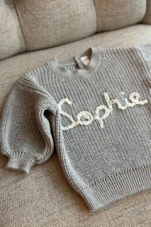 Personalized Baby Sweater Embroidered Sweatshirt, Custom Newborn Gift