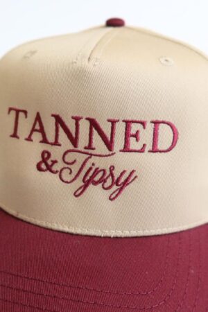 Embroidered Vintage Trucker Hat Tanned, Tipsy, and Ready for Margs