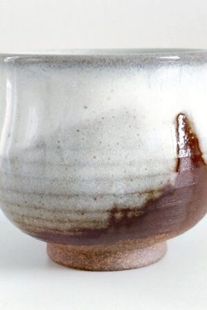 Exquisite 5.1oz Japanese Ceramic Coffee Cup A Symphony of White and Brown