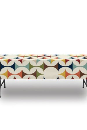 Mid-Century Modern Tablecloth Retro Geometric Table Linens for a Nostalgic Touch