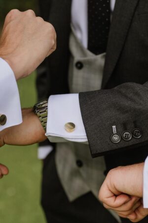 Personalized Engraved Solid Brass Cufflinks Timeless Elegance for the Modern Groom