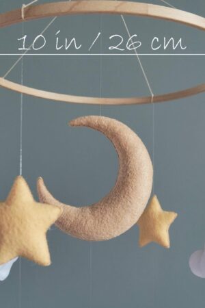 Celestial Dreams Moon and Stars Mobile for a Tranquil Nursery