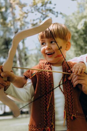 Personalized Wooden Bow and Arrow Set A Unique Christmas Gift for Kids, Fostering Outdoor Adventure and Imagination