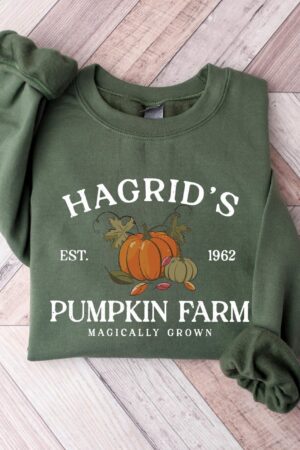 Celebrate Fall, Halloween, and Thanksgiving 2024 in Style with Hagrid's Pumpkin Patch Sweatshirt